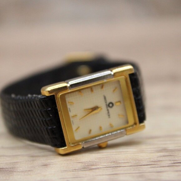 JB Champion Watch Women Gold Tone Stainless Steel Classic Rectangular Beige Dial - Picture 5 of 7